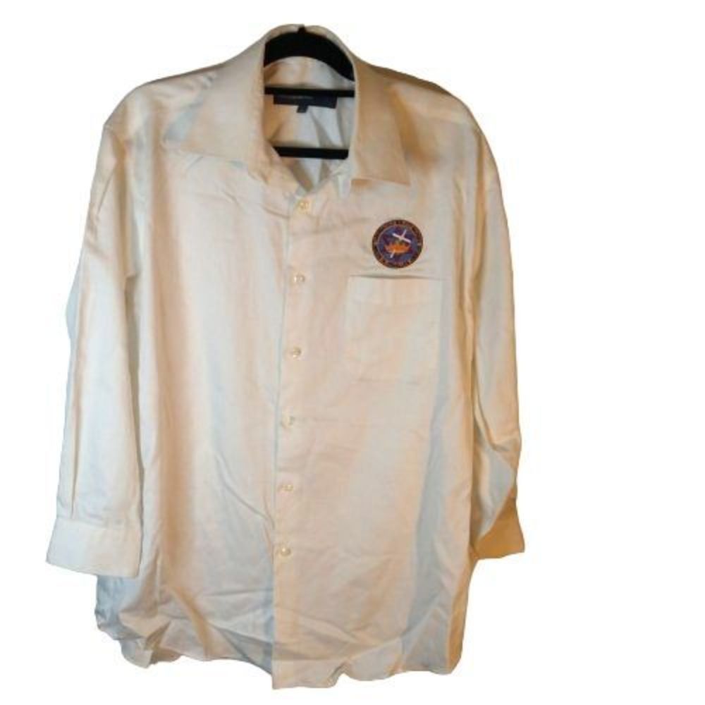 Perry Ellis Portfolio White Button Front‎ Shirt Size XL